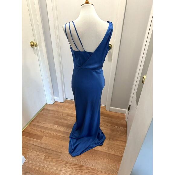 Veronica Beard Royal Blue Satin Gown - Picture 9 of 12
